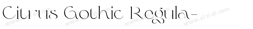 Citrus Gothic Regula字体转换 Citrus Gothic Regula字体转换